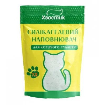 Хвостик Наповнювач силікагелевий з  зеленими гранулами