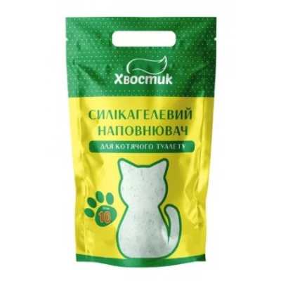 Хвостик Наповнювач силікагелевий з  зеленими гранулами