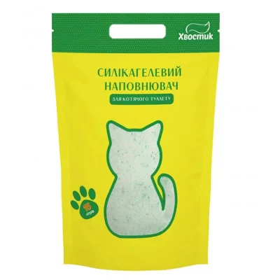 Хвостик Наповнювач силікагелевий з  зеленими гранулами