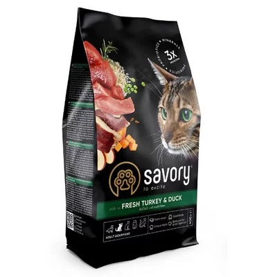 Savory Gourmand для дорослих котів свіжа індичка та качка