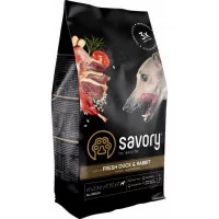 Savory Dog Adult для дорослих собак усіх порід зі свіжою кач..