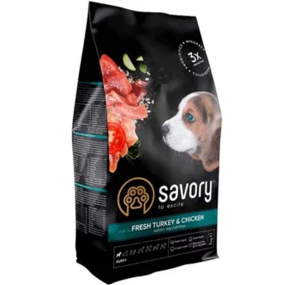 Savory Dog Puppy для цуценят зі свіжою індичкою та куркою