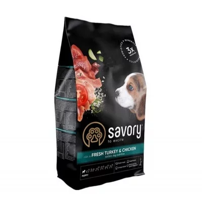 Savory Dog Puppy для цуценят зі свіжою індичкою та куркою