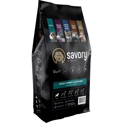 Savory Dog Puppy для цуценят зі свіжою індичкою та куркою