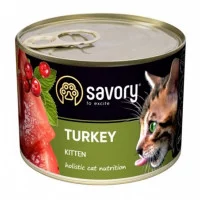 Savory Kitten консерви для вибагливих кошенят з індичкою