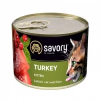 Savory Kitten консерви для вибагливих кошенят з індичкою