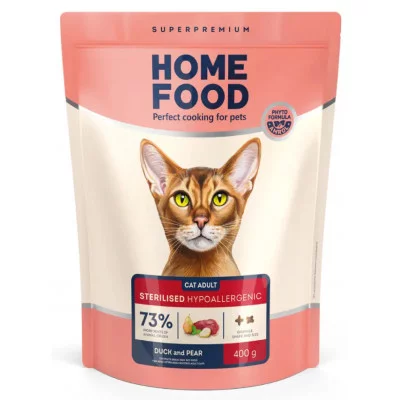 Home Food CAT ADULT Гіпоалергенний беззерновий «Качине філе з грушею»