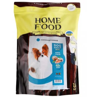Home Food DOG ADULT MINI Гіпоалергенний «Форель з рисом»