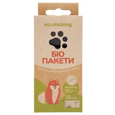 Ecomaizing біо пакети для прибирання за тваринами