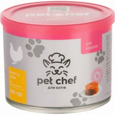 Pet Chef паштет мясний з куркою  для кошенят