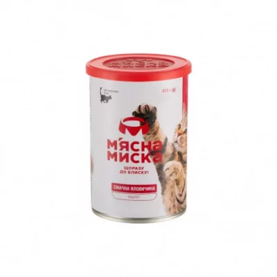 М'ясна миска  паштет  для дорослих котів 415г