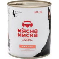 М'ясна миска паштет мясне асорті  для дорослих собак 800 г