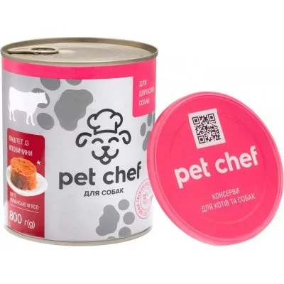 Pet Chef паштет для дорослих собак ,800 г