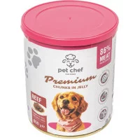 Повнораціонний корм для собак шматочки в желе ТМ Pet Chef 80..