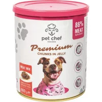 Повнораціонний корм для собак шматочки в желе ТМ Pet Chef 80..