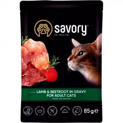 Savory Cat Pouch for Adult Cat вологий корм для котів в соусі 85 гр