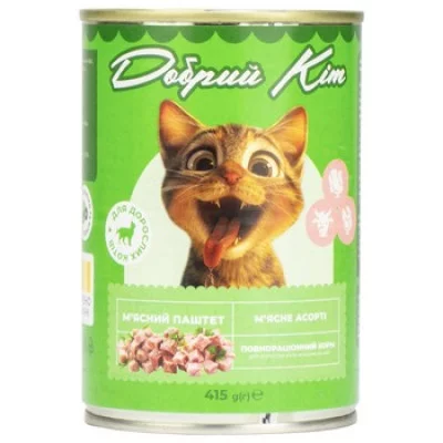 Добрий Кіт, консерви для котів паштет  415 гр