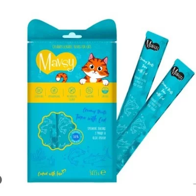 Mavsy Кремові ласощі для котів 5*15гр