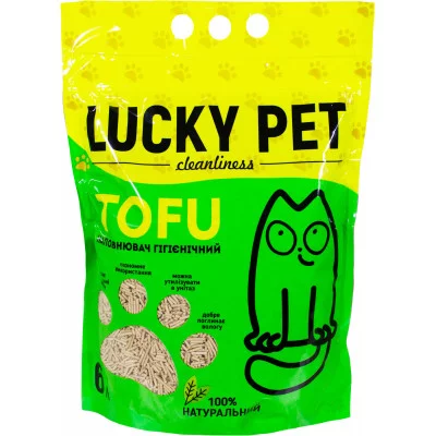Lucky Pet  Наповнювач для котячих туалетів тофу Tofu 6л