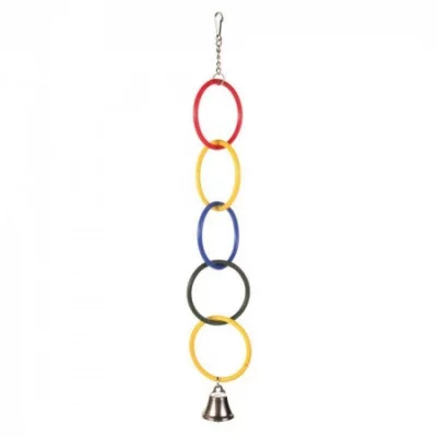 Іграшка для папуг Олімпійка з дзвіночком (кільця)