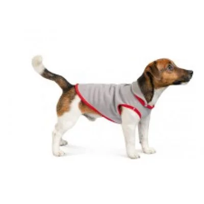 Pet fashion Жилет FLEECY сірий-червоний