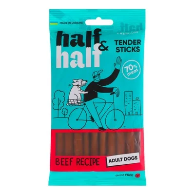 Half&Half Ласощі для собак, м'ясні палички 100 г