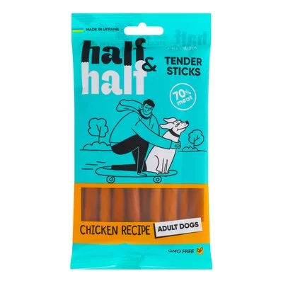Half&Half Ласощі для собак, м'ясні палички 100 г