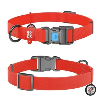 Нашийник для собак водостійкий WAUDOG Waterproof c QR паспортом, пластикова пряжка-фастекс