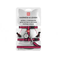 WAUDOG Nylon Шлея з повідцем для котів з QR паспортом Ш 10 м..