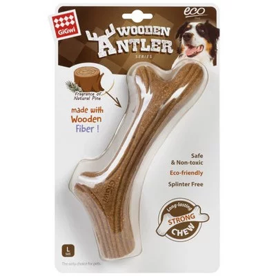 GiGwi Wooden Antler Іграшка для собак,рог жувальний,дерево,полімер