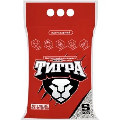 Тигра Бентонітовий наповнювач натуральний для котячих туалетів