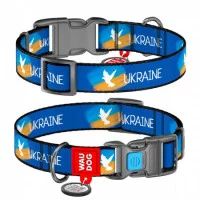 Нашийник для собак нейлоновий WAUDOG Nylon з QR-паспортом, м..