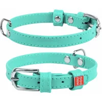 Нашийник для собак шкіряний WAUDOG Glamour з QR паспортом, б..