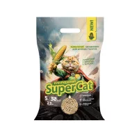 Кукурудзяний наповнювач SuperCat комкуючий  для котячих туал..