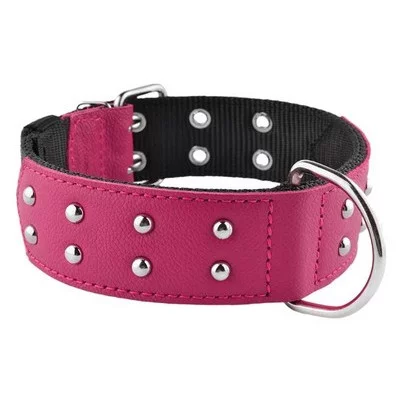 Нашийник Hard 35мм, 410-510мм з нейлону та шкіри