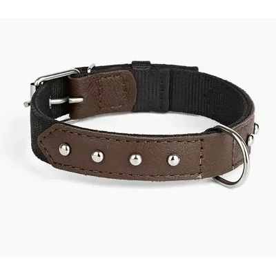 Нашийник Hard 25мм, 370-440мм з нейлону та шкіри