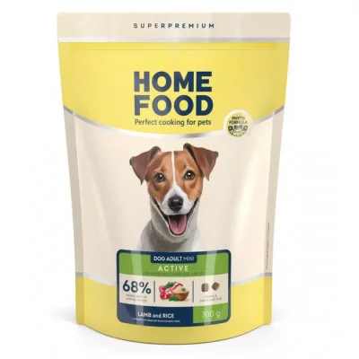 Home Food DOG ADULT MINI Для активних собак і юніорів «Ягнятина з рисом»
