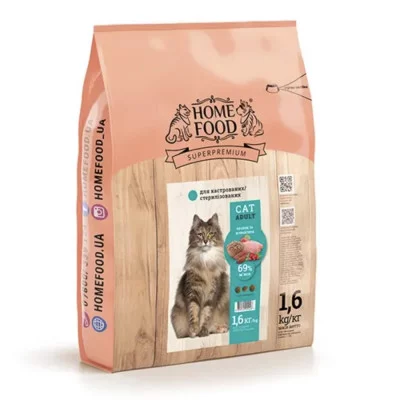 Home Food CAT ADULT Для кастрованих/стерилізованих «Кролик та журавлина»