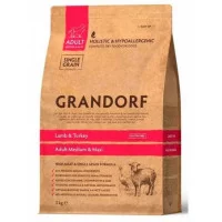 Grandorf Dog Lambk&Turkey  Medium&Maxi Сухий корм для доросл..