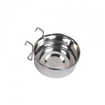 Flamingo STEEL HOOK 0,6 кормушка у клітку з тримачем для кроликів,нержавійка 0,6л