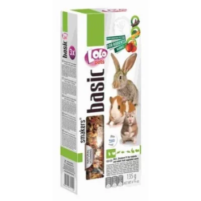 Lolo Pets Smakers 3в1 Колосок для гризунів і кролика 135г