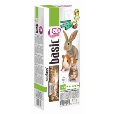 Lolo Pets Smakers 3в1 Колосок для гризунів і кролика 135г