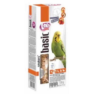 Lolo Pets Smakers 3в1 Фрукти/мед/яйце для хвилястих папуг