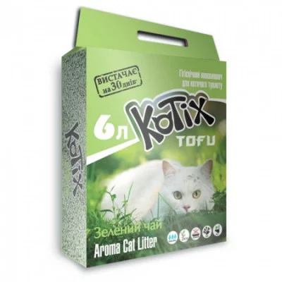 KOTIX  TOFU Green tea 6L Наповнювач для котів  тофу