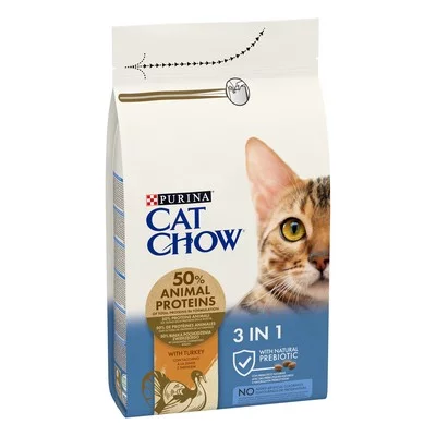 Purina Cat Chow Feline 3 in 1 Сухий корм для котів з індичкою