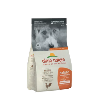 Almo Nature Holistic Dog XS-S для дорослих собак маленьких порід зі свіжою куркою