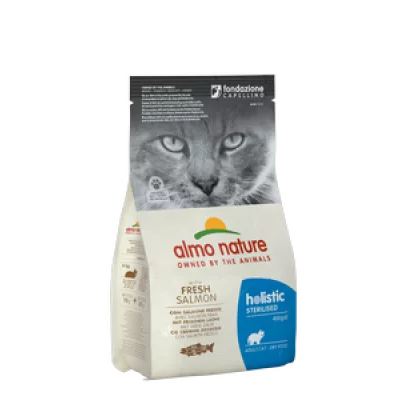 Almo Nature Holistic Cat для дорослих стерилізованих котів зі свіжим лососем