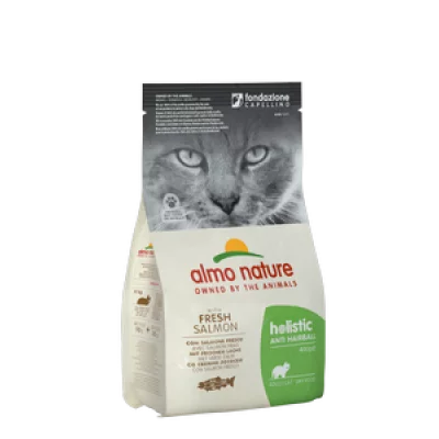 Almo Nature Holistic Cat для виведення шерсті у дорослих котів зі свіжим лососем