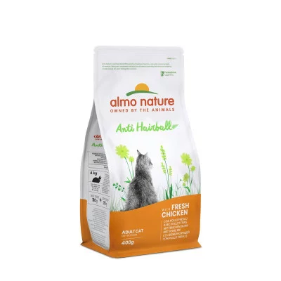 Almo Nature Holistic Cat для виведення шерсті у дорослих котів зі свіжою куркою