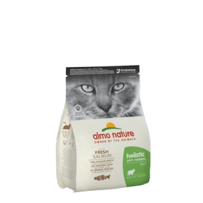 Almo Nature Holistic Cat для виведення шерсті у дорослих котів зі свіжим лососем